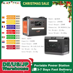 Portable Power Station 2400W/2500W (4800W Peak) Solar Generator