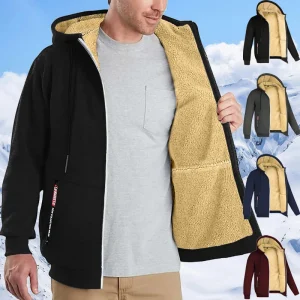 Men's Heavyweight Sherpa Fleece Lined Jacket
